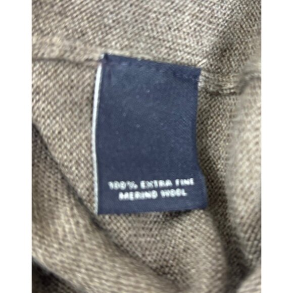 Hart Schaffner Marx Sz XL Extra Fine Merino Wool Brown V-Neck Pullover EUC - Picture 4 of 6